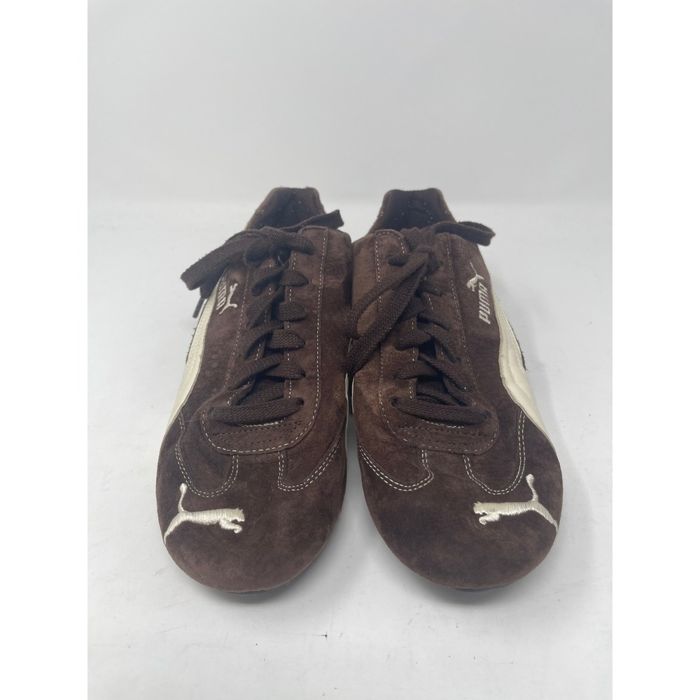 Puma Speed Cat Sneakers Womens 7.5 Brown Excellent Suede Racing Shoes
